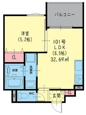 香里園駅 徒歩8分 1階の物件間取画像